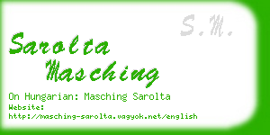 sarolta masching business card